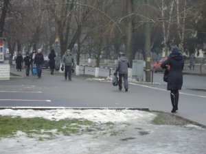 Фото: Останній день 2013 у Полтаві: без снігу і з ялинками на дорозі