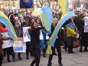 Фото: Акція "Україна єдина" у Полтаві. Фото