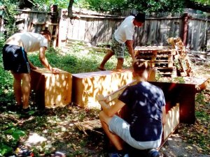 Фото: Полтавці майстрували будки для безпритульних собак (фото)