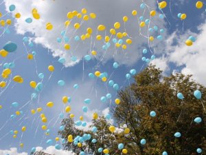 Першокурсники в Полтаві випустили у небо кульки із бажаннями