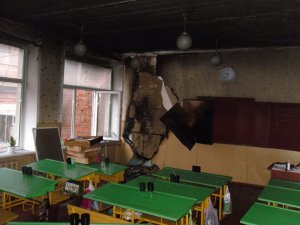 Фото: Пожежа у школі Полтавського району: евакуювали 60 дітей