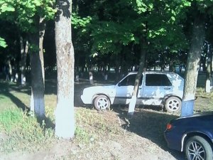Фото: На Полтавщині у парку облаштували автостоянку