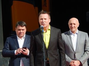 Матковський до виборів приміряв на себе роль мера: відкрив з Головком комплекс складів у Полтаві