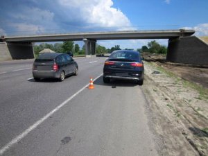 Фото: На Полтавщині нетверезий скутерист не розминувся з «Мерседесом»