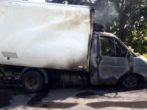 Фото: На Полтавщині горіла вантажівка