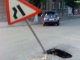 Фото: Після злив дорога в центрі Полтави провалюється під землю