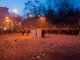 Фото: Вечір у столиці: "Беркут" зустрічали з катапультою та "коктейлями Молотова" (фото та відео)