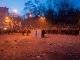 Фото: Вечір у столиці: "Беркут" зустрічали з катапультою та "коктейлями Молотова" (фото та відео)