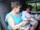 Фото: На Полтавських міській та обласній радах повісили гігантські червоні стрічки