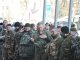 Фото: У Полтаві зустрічали правоохоронців, які вийшли з боями з-під Дебальцевого